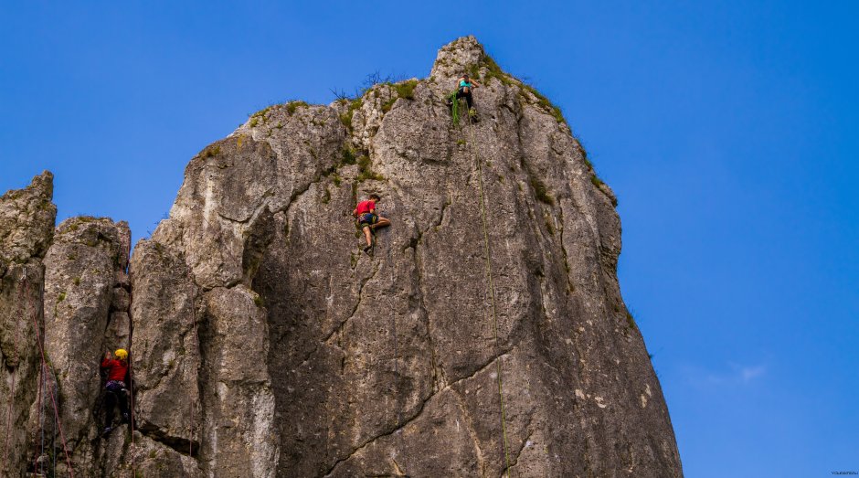 Самая высокая отвесная скала на Урале