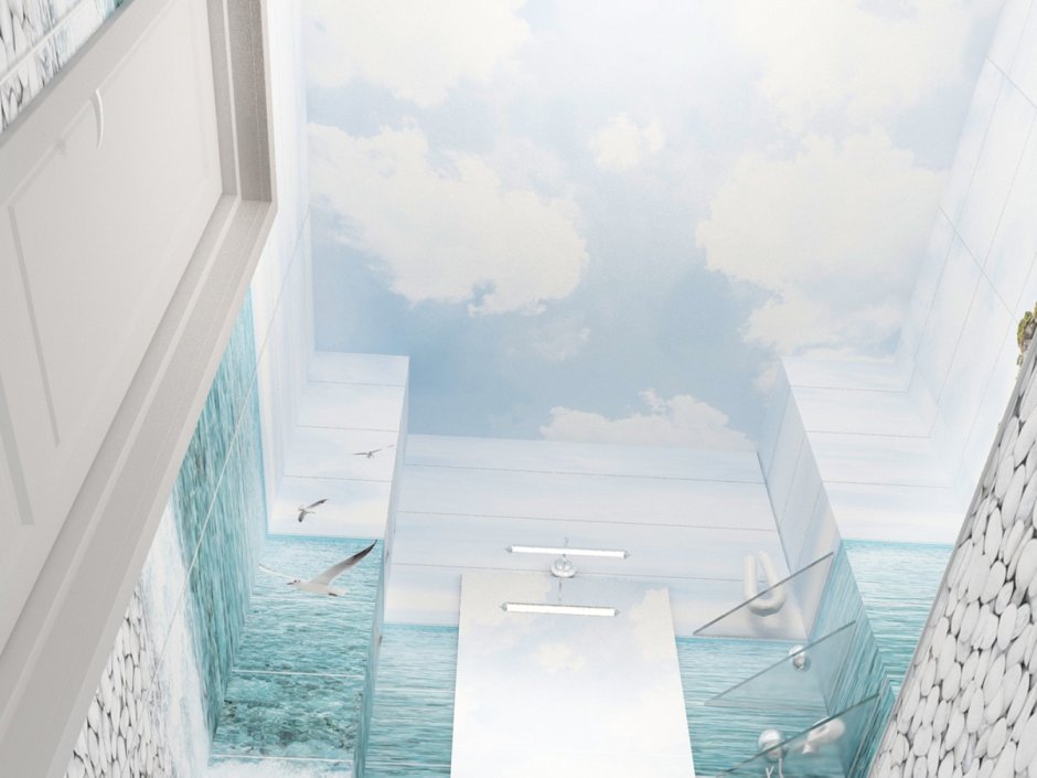 Панель ПВХ Panda "потолочная панель небо" рис. 2шт (2м/уп=16шт) 04123