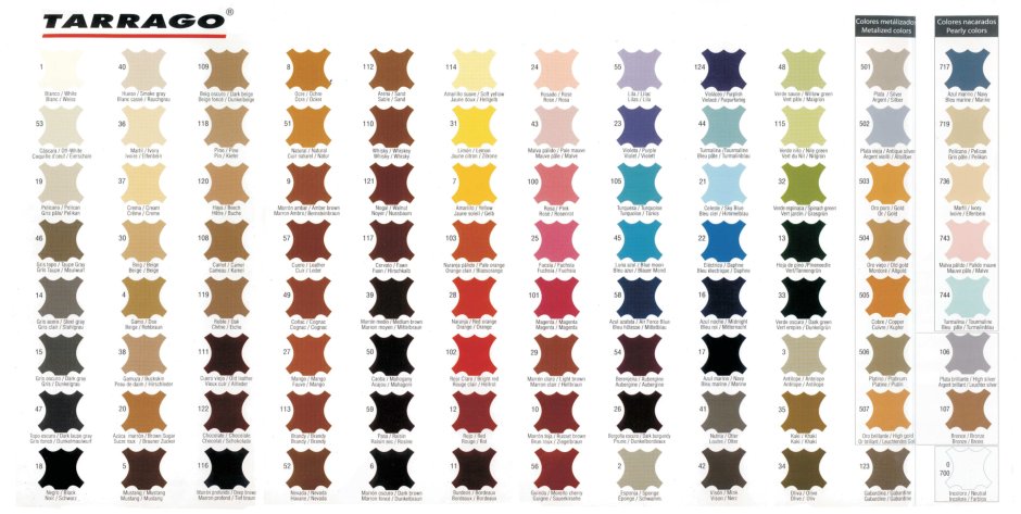 Tarrago краска для кожи палитра