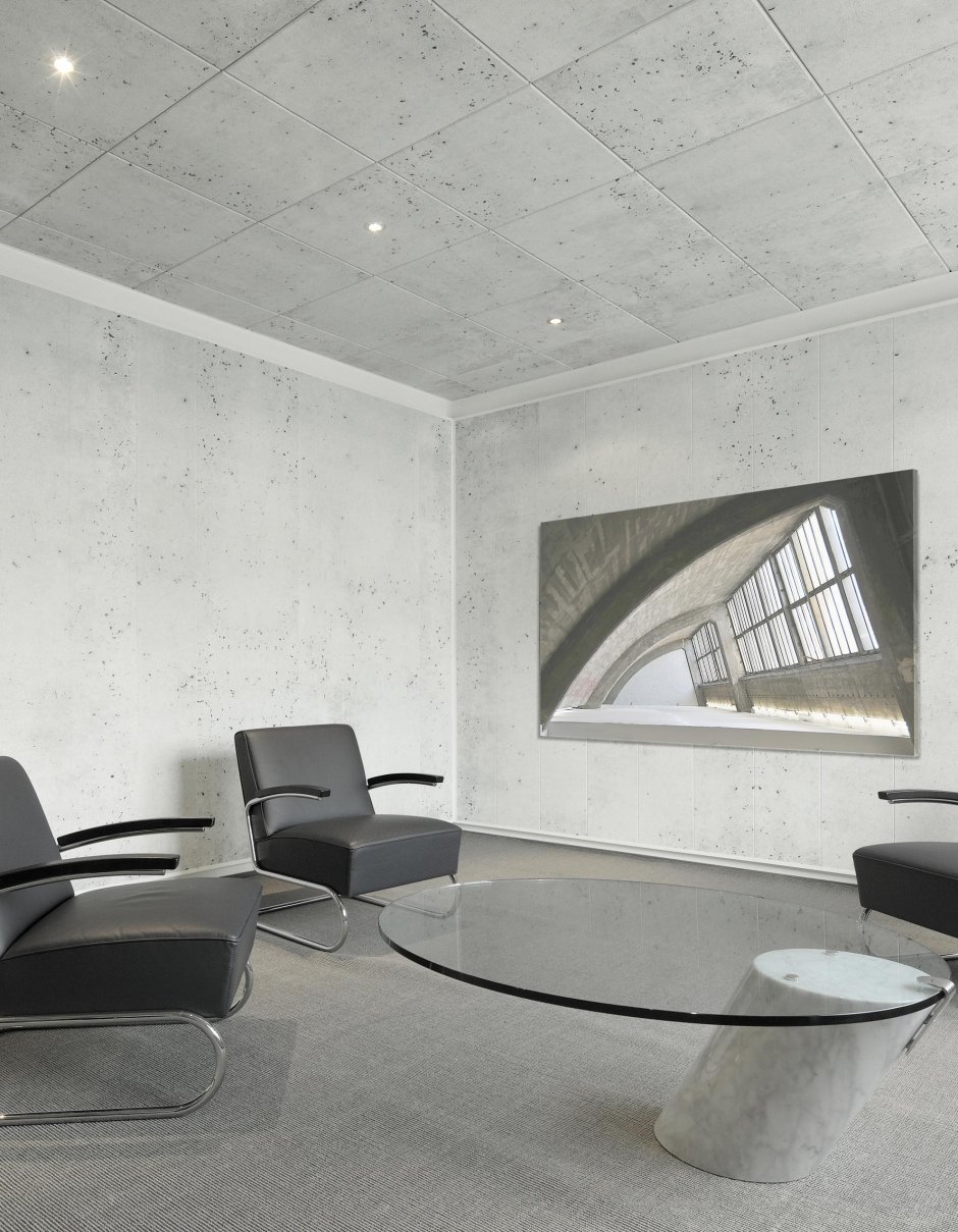 Натяжной потолок под бетон