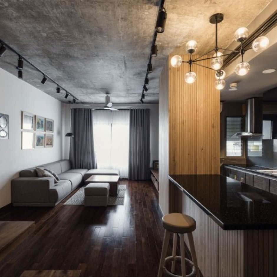 Потолок в стиле лофт