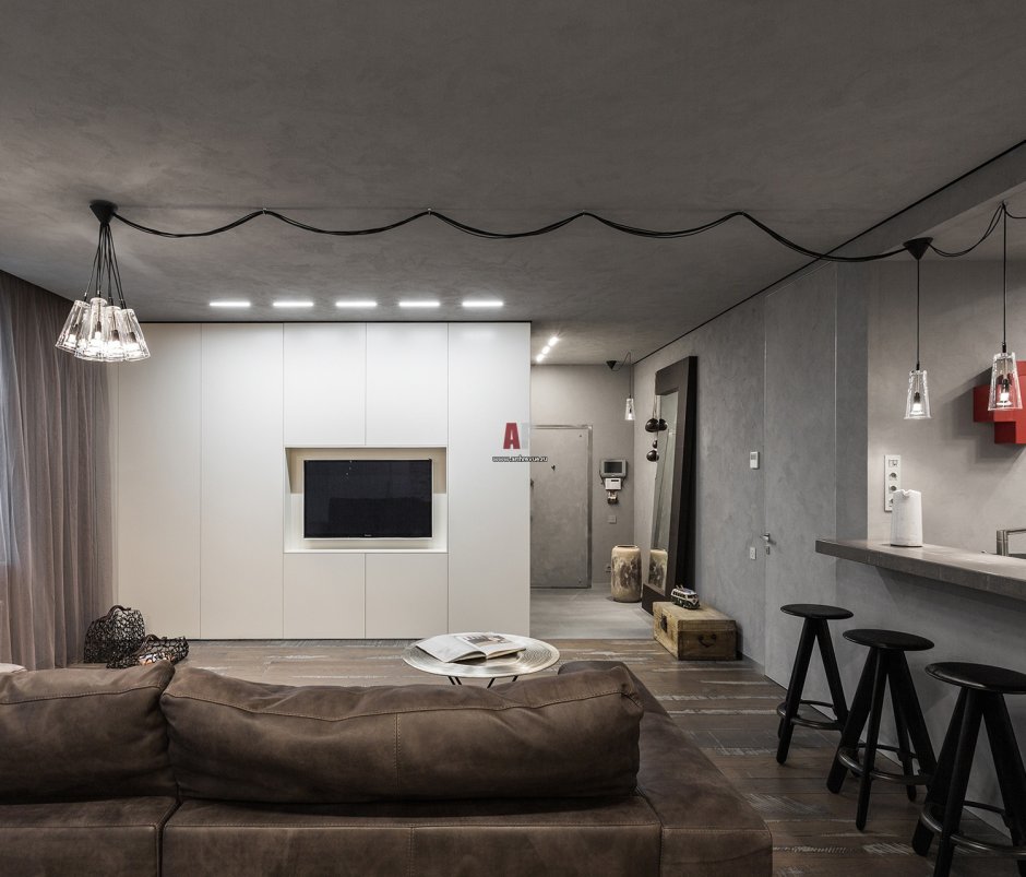 Провода на потолке в интерьере