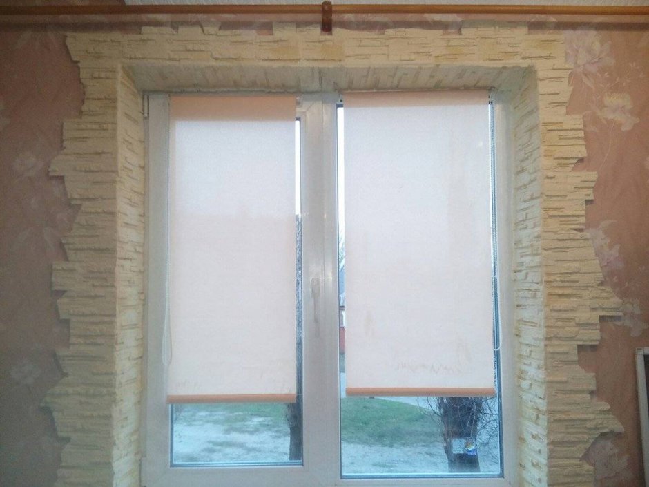 Отделка стены с окном