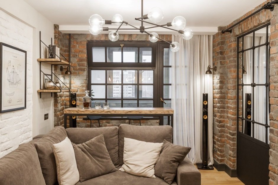 Кирпич в интерьере дома