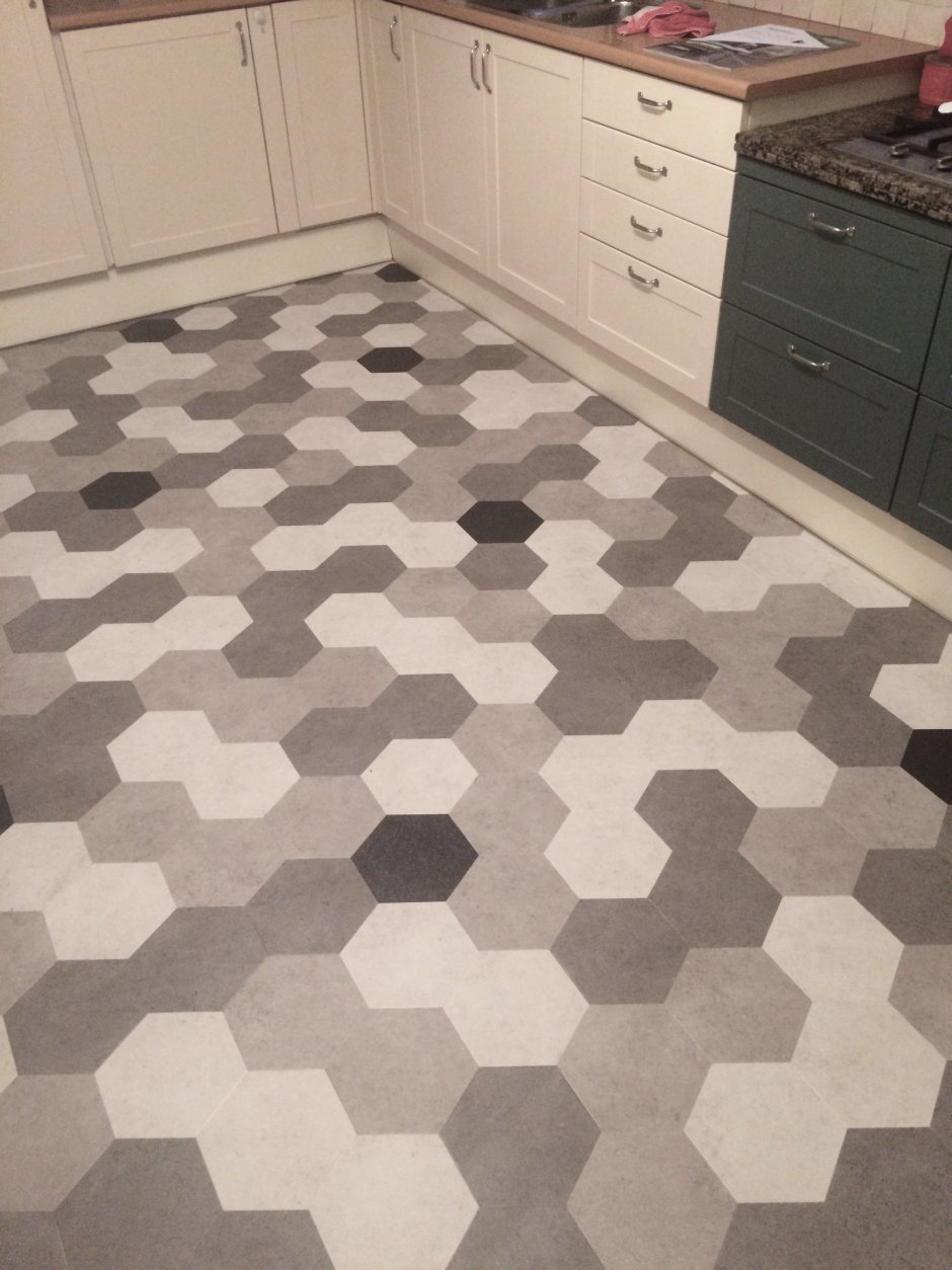Линолеум шестигранная плитка