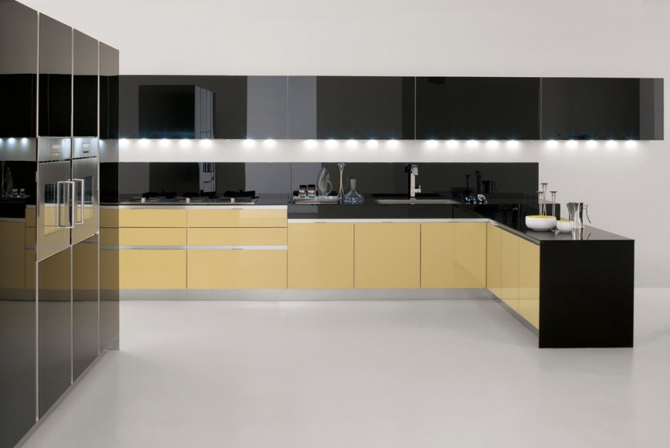 Кухни с фальшпанелями