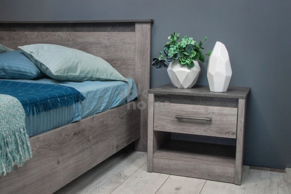 Кровать Денвер Риббек серый СБК