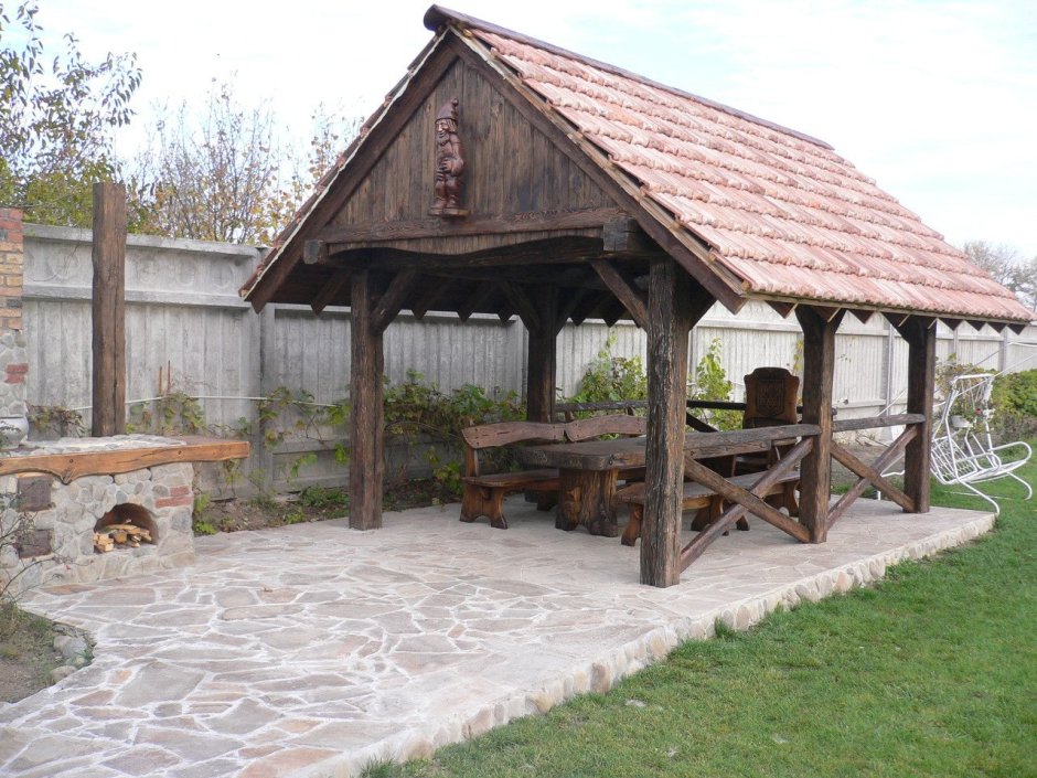 Терраса рустикальный стиль