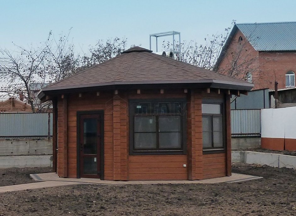 Безрамное остекление дома из газобетона