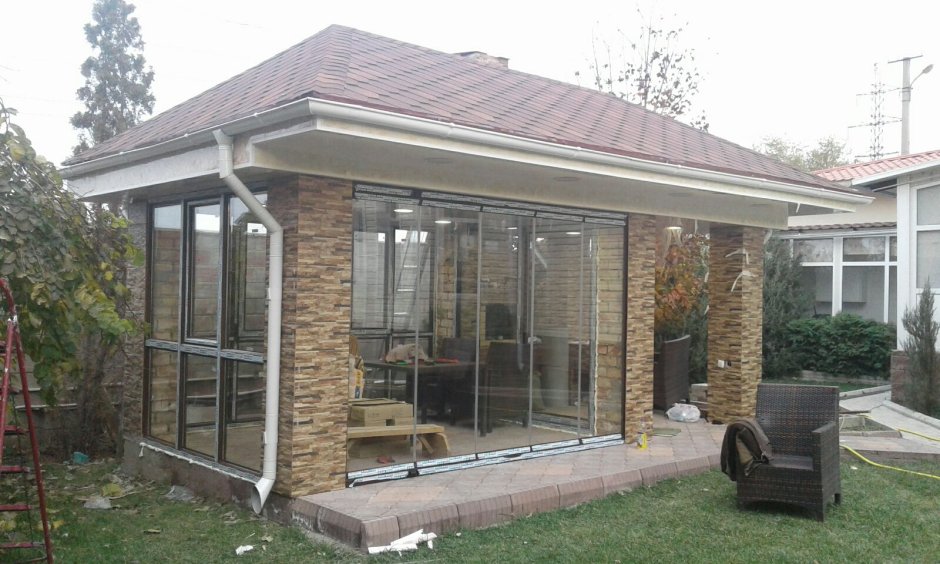 Летняя кухня из кирпича