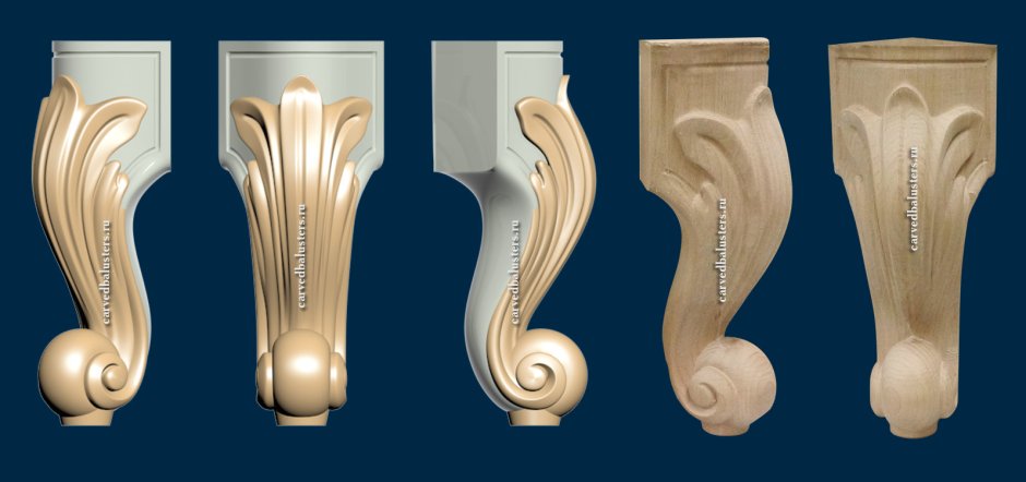 KAX-4626-0110-a08 опора мебельная резная, античная бронза