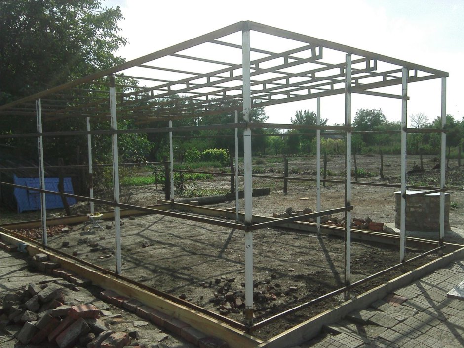 Сарай 6х3 из профильной трубы