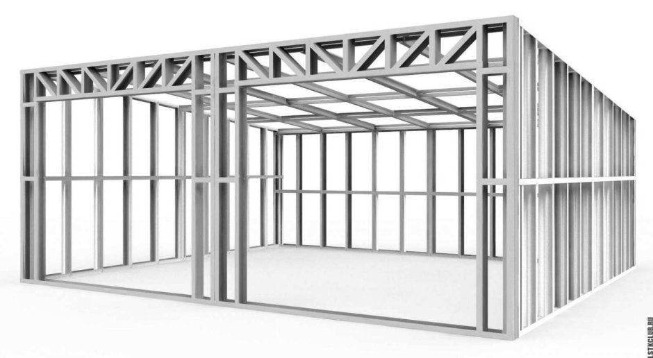 Каркас гаража 4х6 труба 60мм