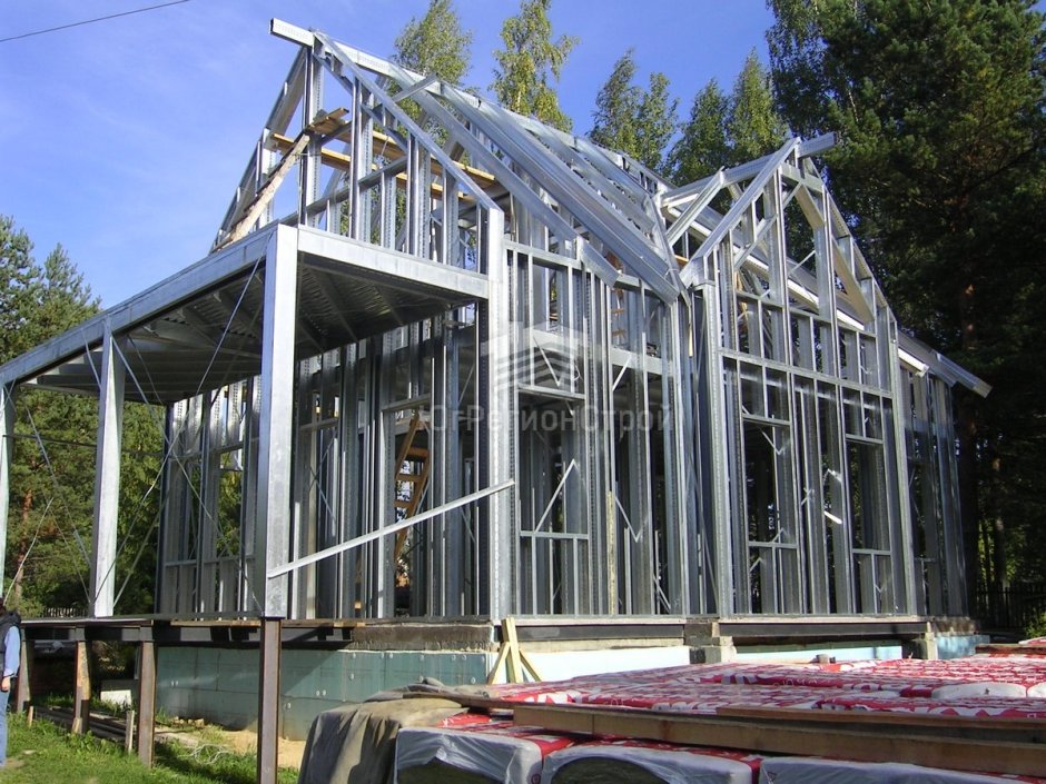Дом металлокаркас технология ЛСТК