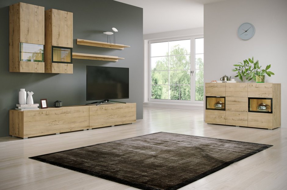 Комната с деревянной мебелью