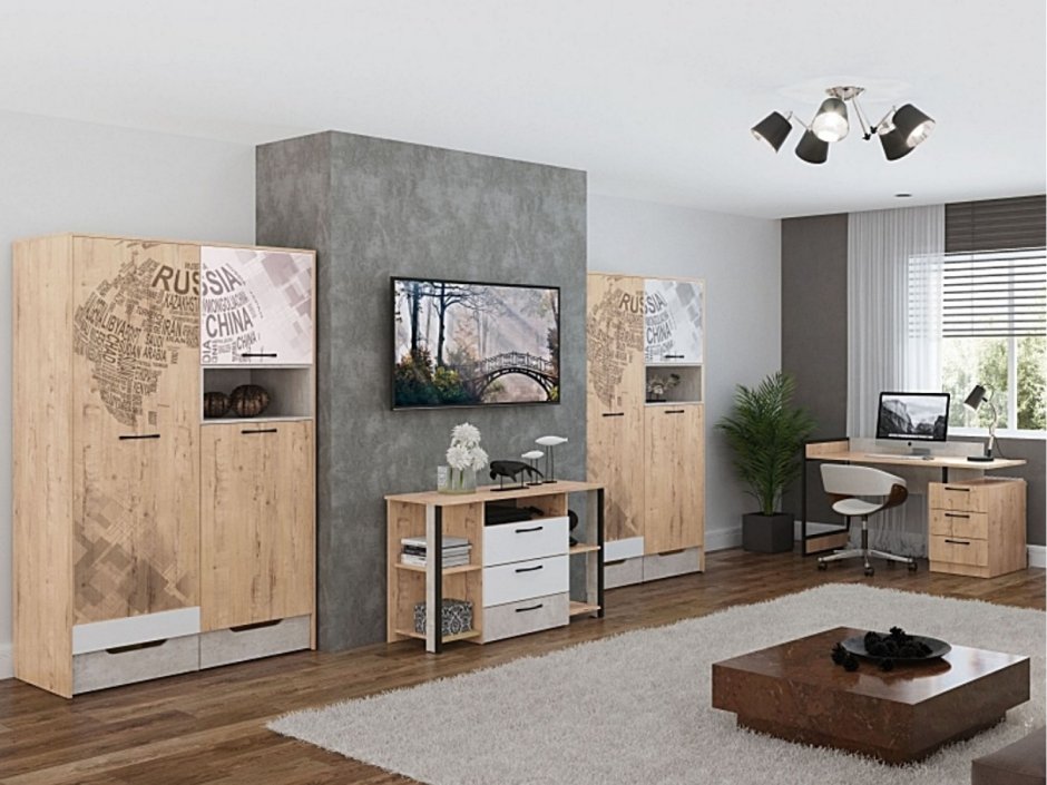 Дуб крафт белый мебель