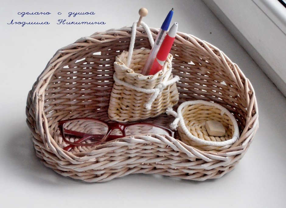 Поднос из бумажной лозы для начинающих