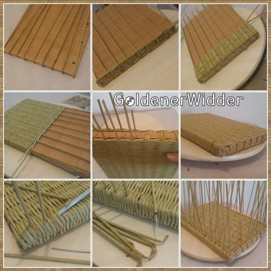 Плетеная мебель для кукол из газетных трубочек