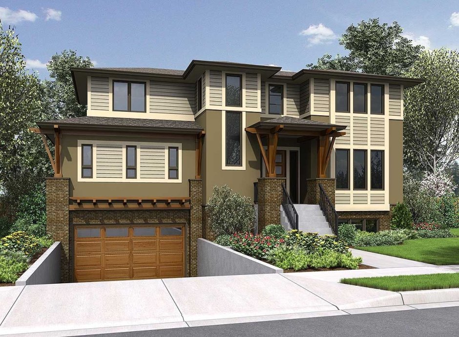 Таунхаус проект с подземным гаражом