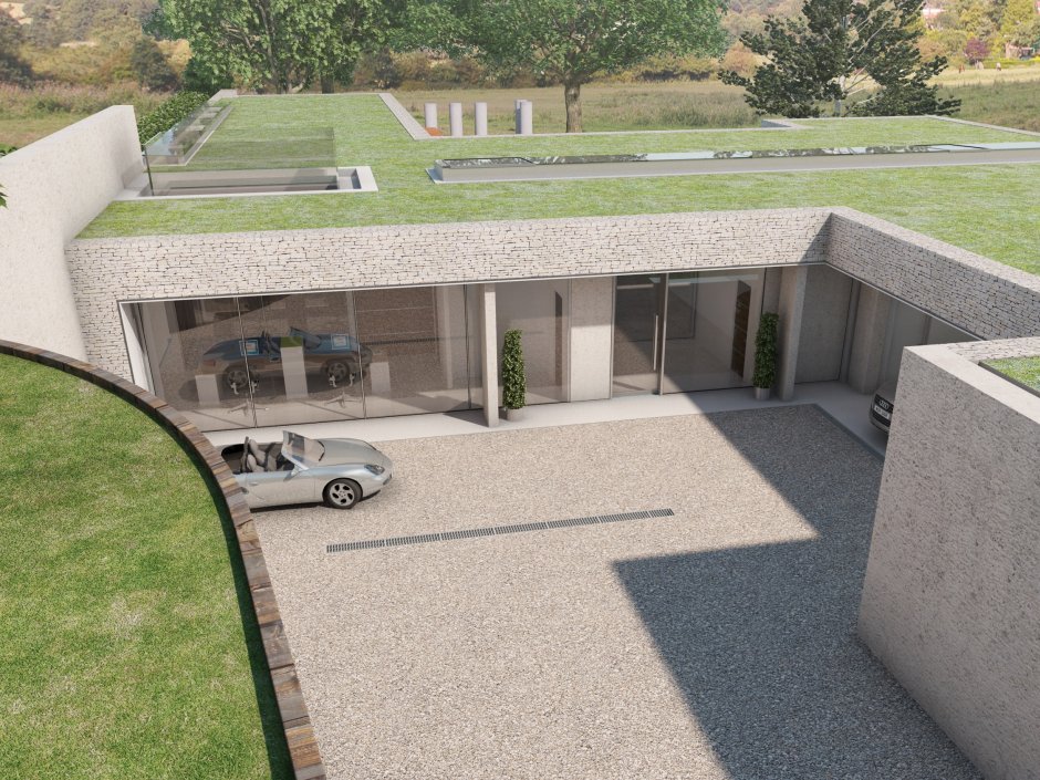 Подземный гараж в частном доме