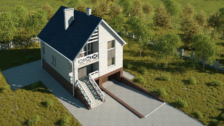 Дом с подземным гаражом проекты