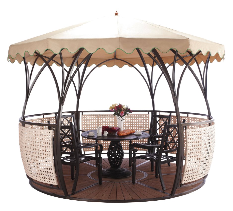 Круглая беседка из металла