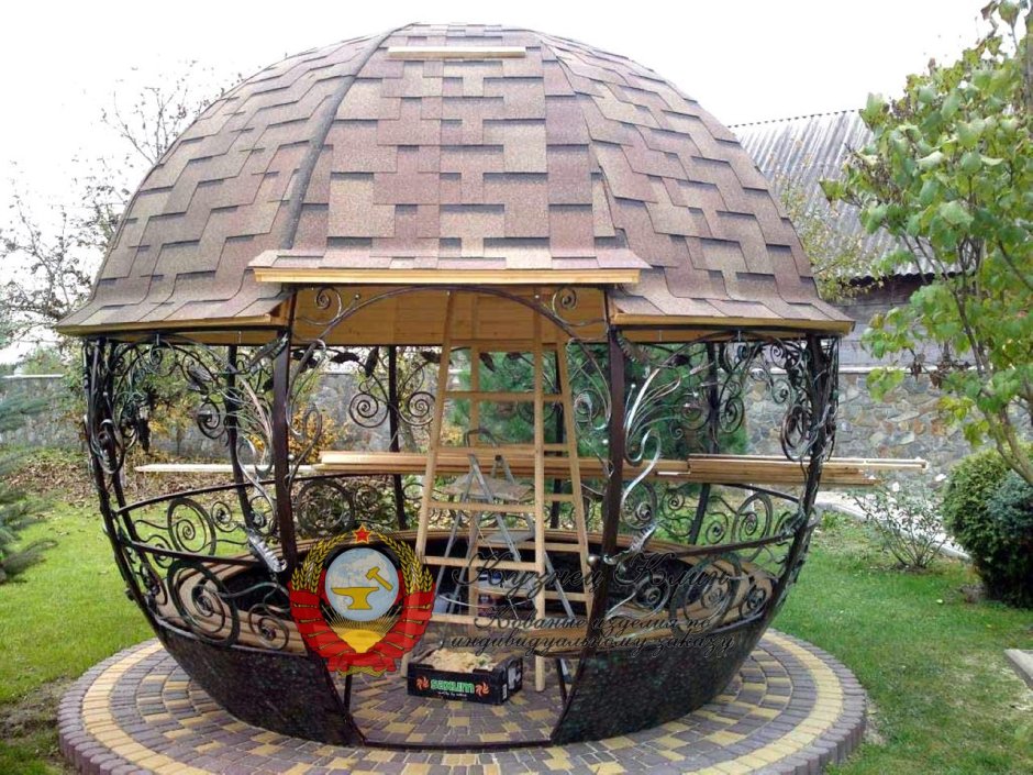 Беседка круглая металлическая