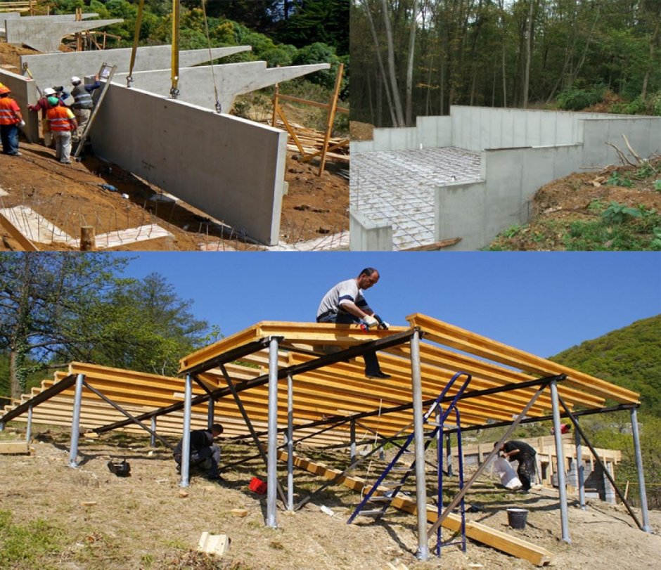 Фундамент на склоне