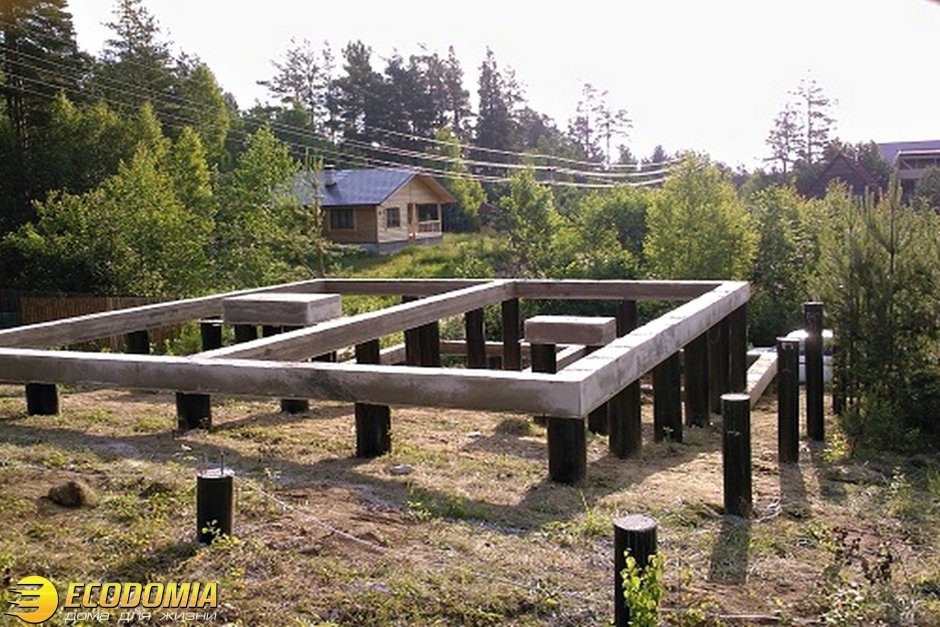 Фундамент на жб сваях с ростверком