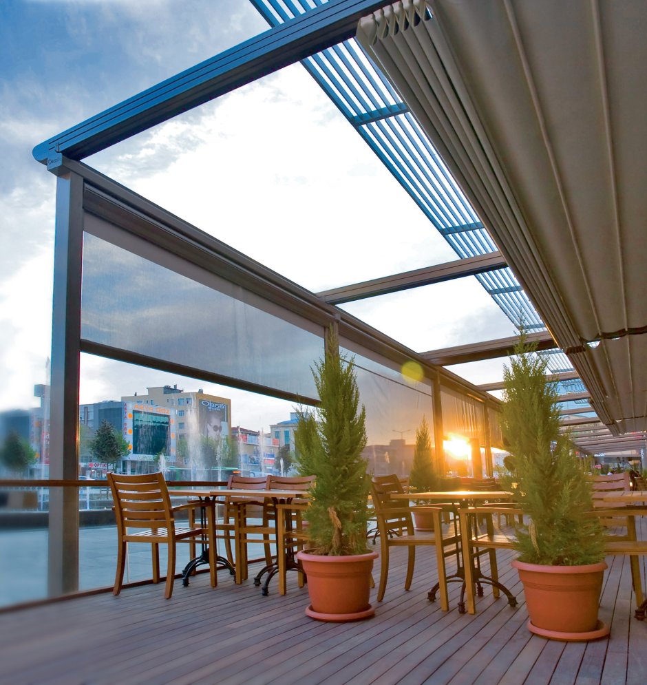 Пергола с маркизой