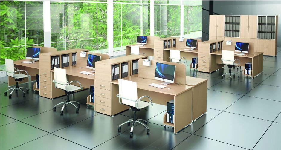 Расстановка мебели в офисе