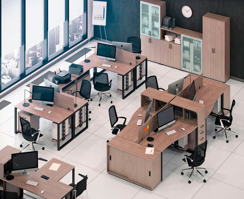 Расстановка столов в офисе