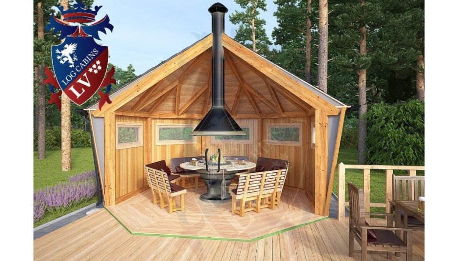 Гриль домик шестигранка Скандинавия