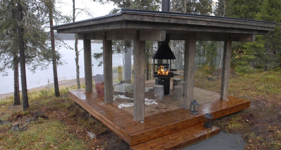 Беседка в финском стиле