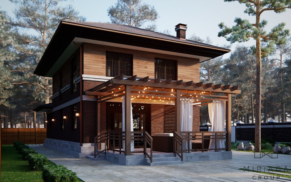 Дом 150 кв.м проект двухэтажный с террасой