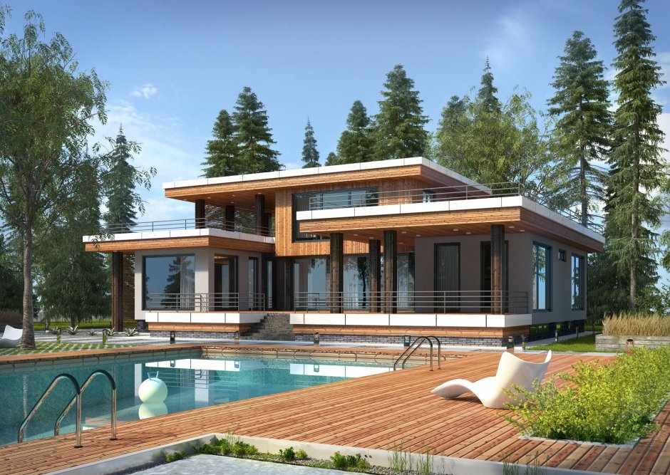 Двухэтажный коттедж