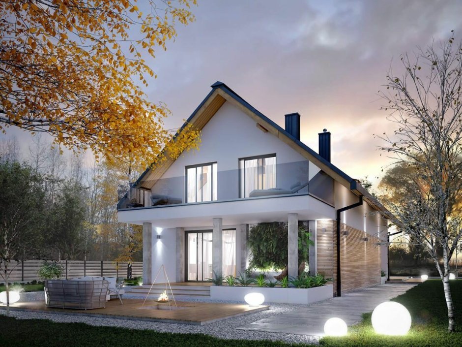 Комбинированные фасады домов