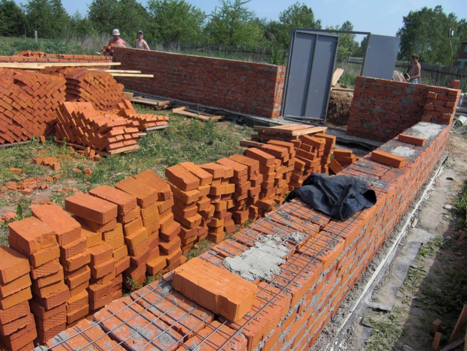 Межквартирные перегородки из кирпича 250 мм