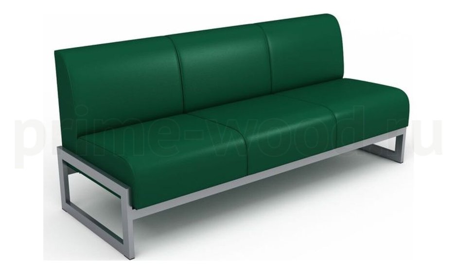 Диван офисный трехместный STM-d68 на металлокаркасе