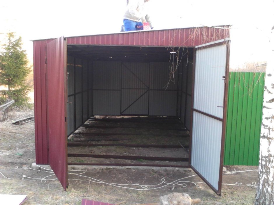 Металлический гараж сборный 6м 4м драйв2