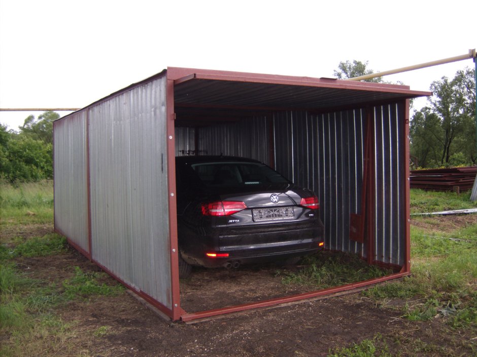 Чертеж металлического гаража 3.5х6