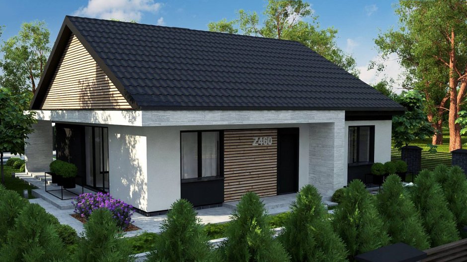 Дом 200 кв м одноэтажный с гаражом