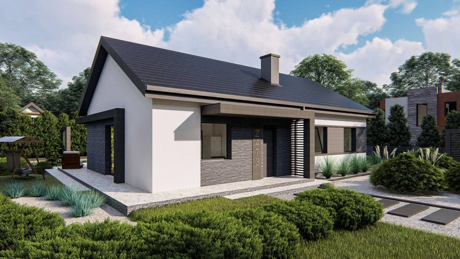 Дом 80 м2 одноэтажный каркасный дом