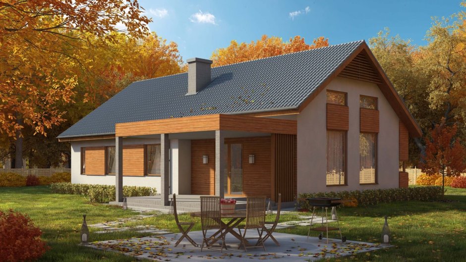 Одноэтажный дом 100кв м Бавария