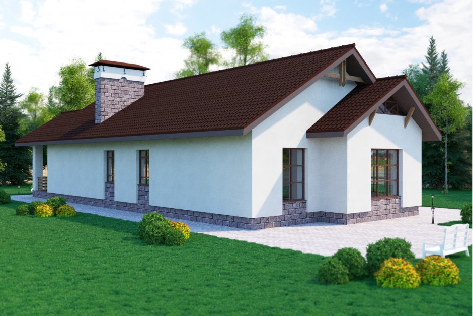 Z500 проекты одноэтажных с террасой