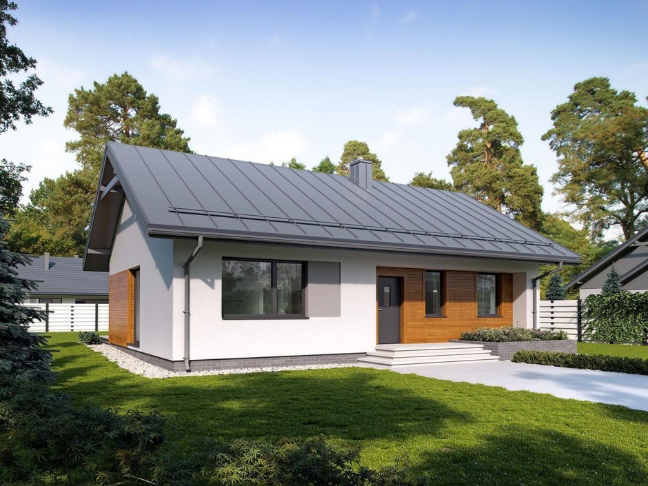 Одноэтажный дом 110 кв,м с мансардой