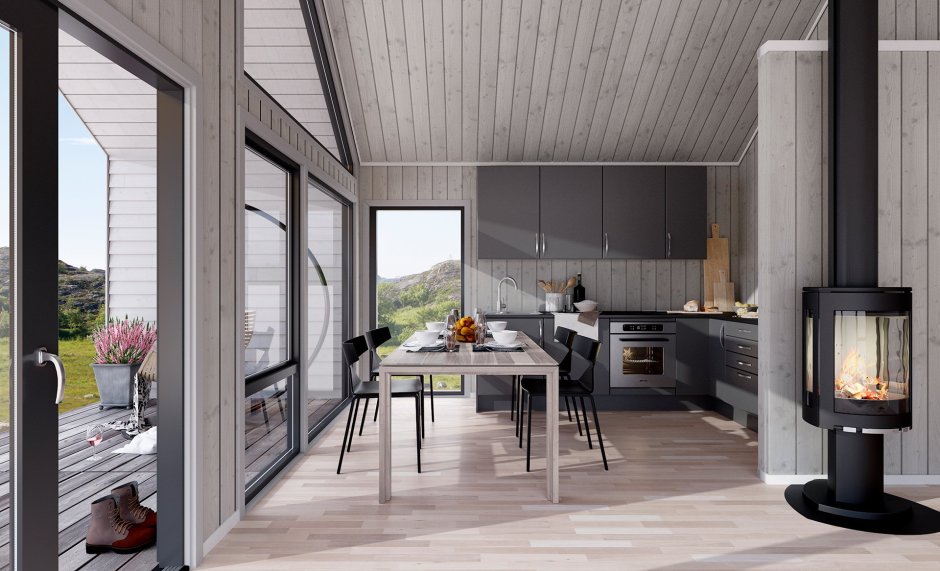 Интерьер в стиле Сканди в загородном доме