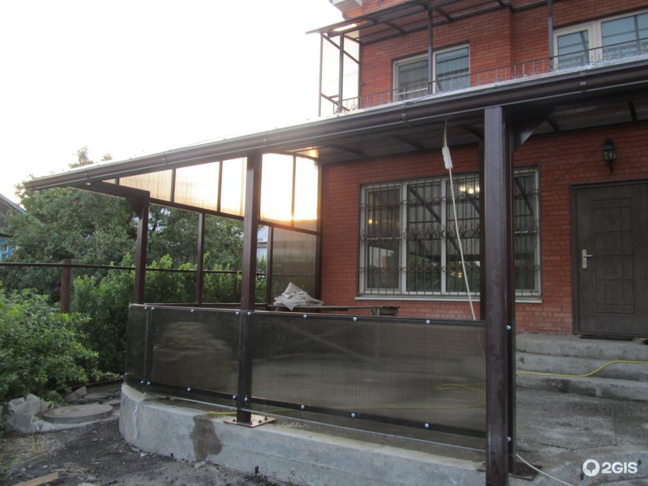 Веранда обшитая поликарбонатом