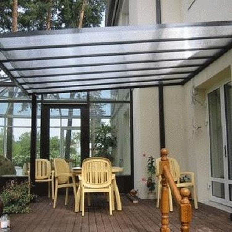 Веранда обшитая поликарбонатом