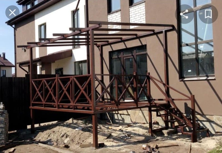 Веранда из металла